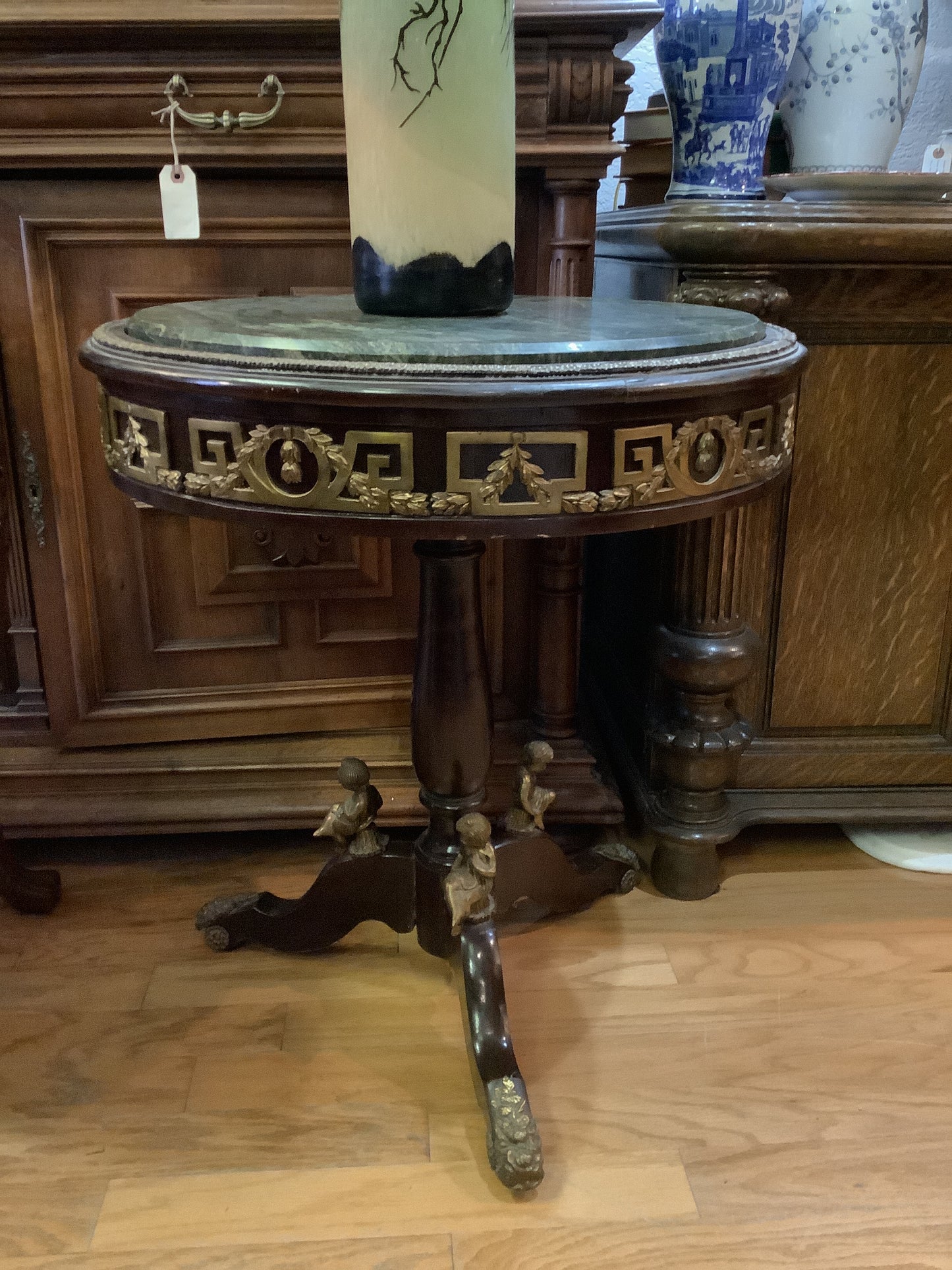 543. French ormolu and marble table