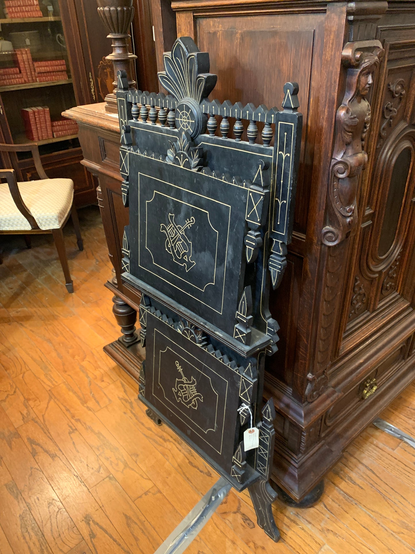 98. Eastlake ebonized music holder
