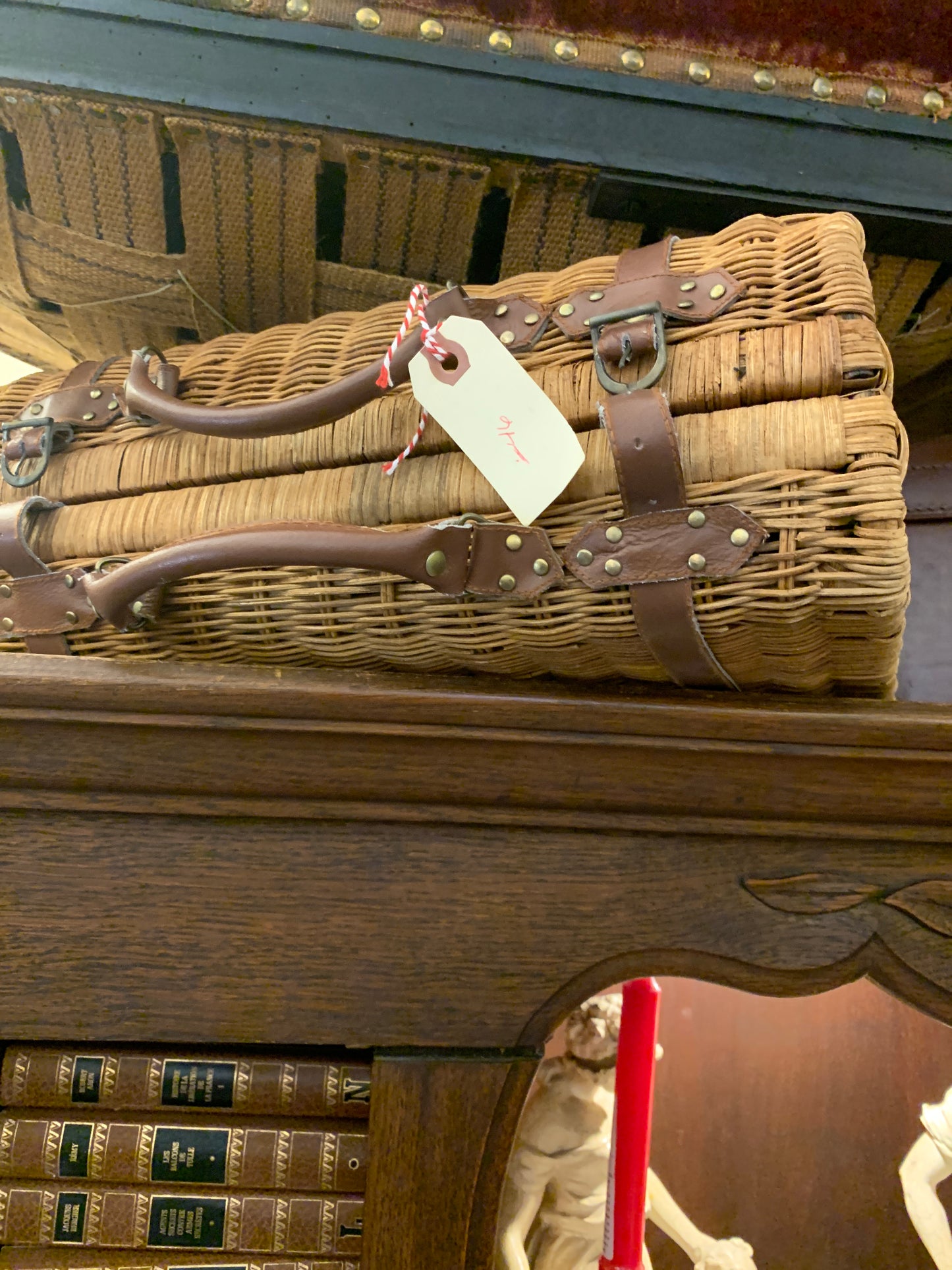 46. Wicker Suitcase