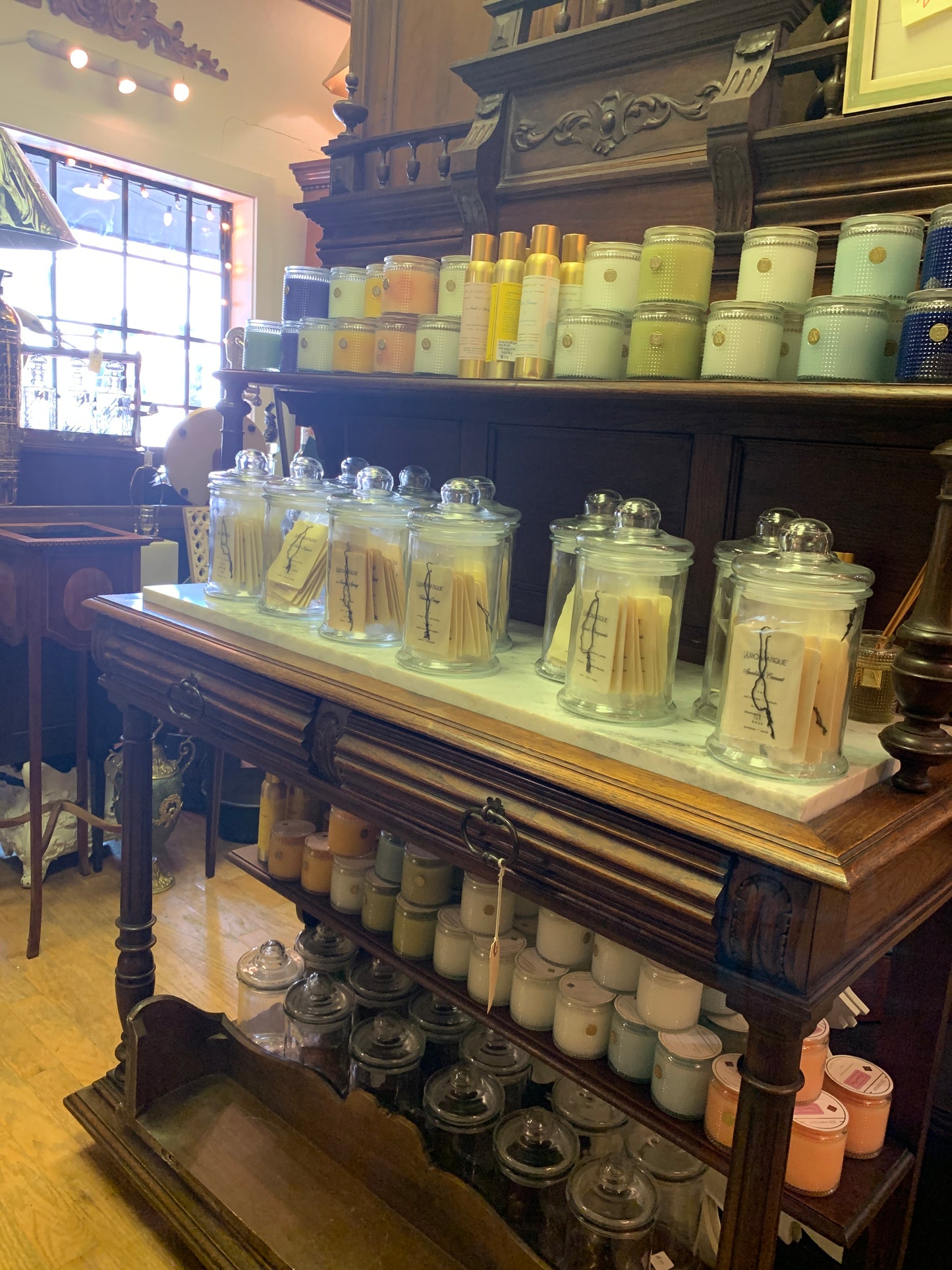 427. Henri II Style marble top server