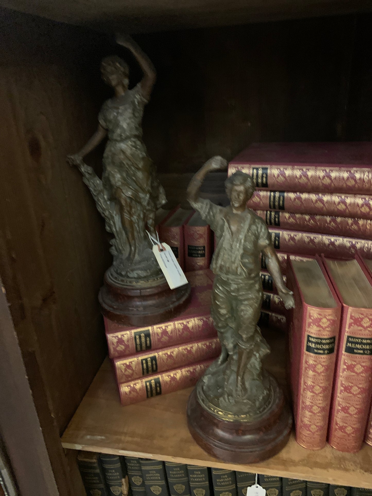 10. French style spelter couple