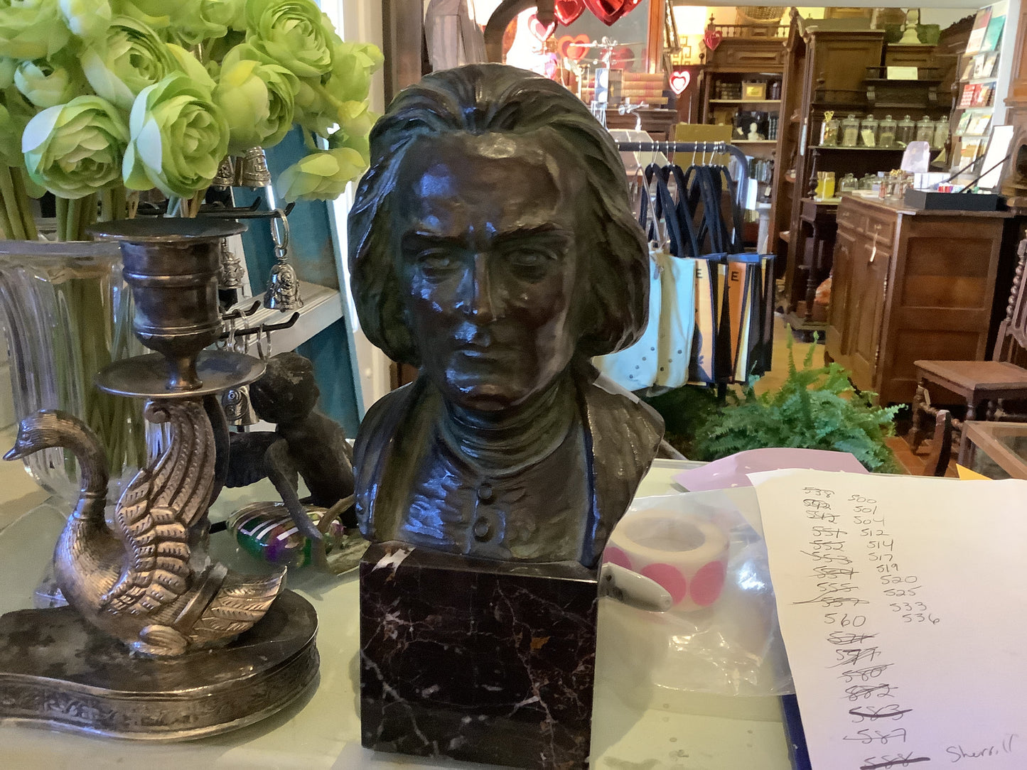 599. Henri ones to bronze Beethoven bust