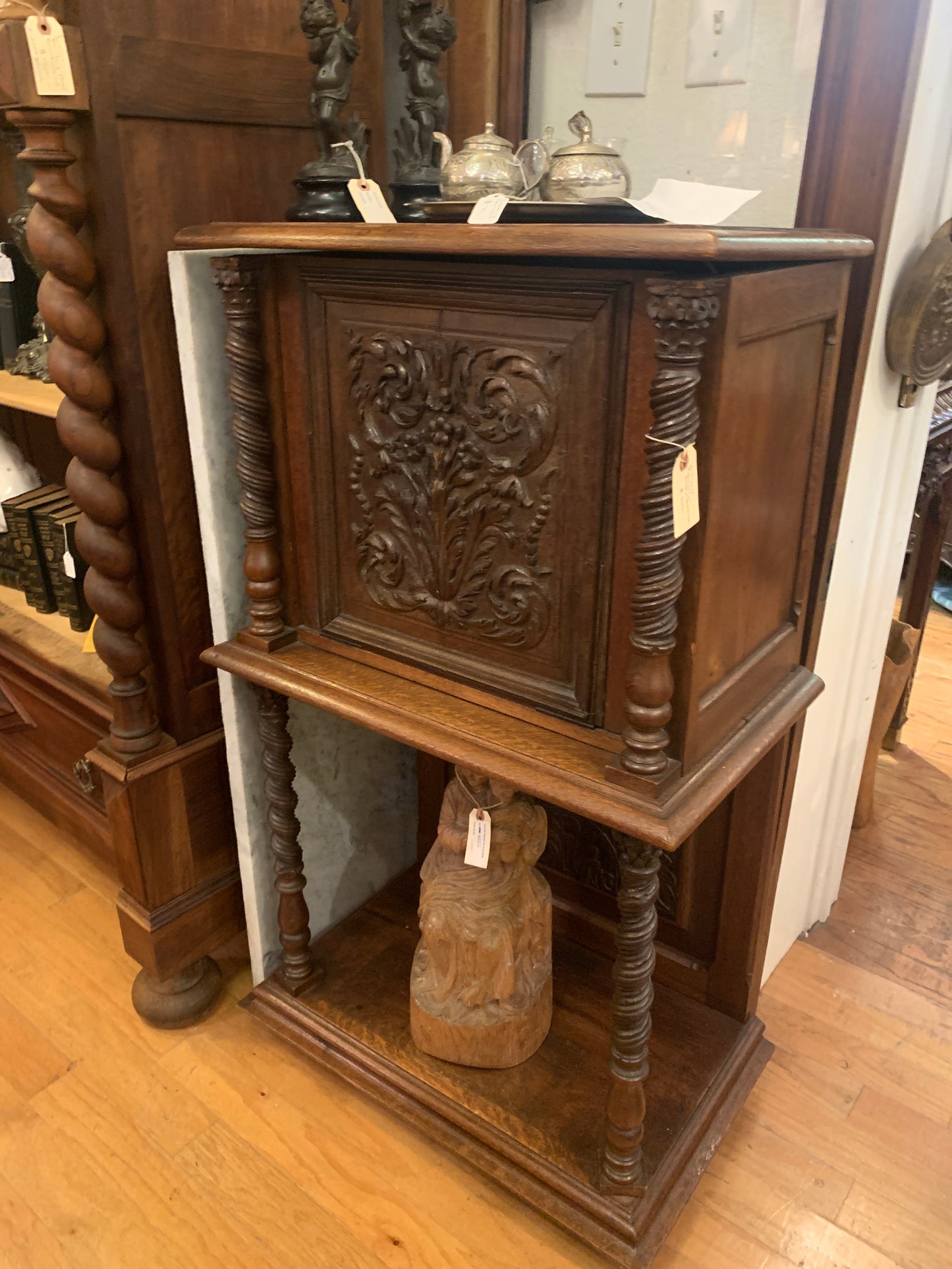 509. Antique Belgian bar/secretary