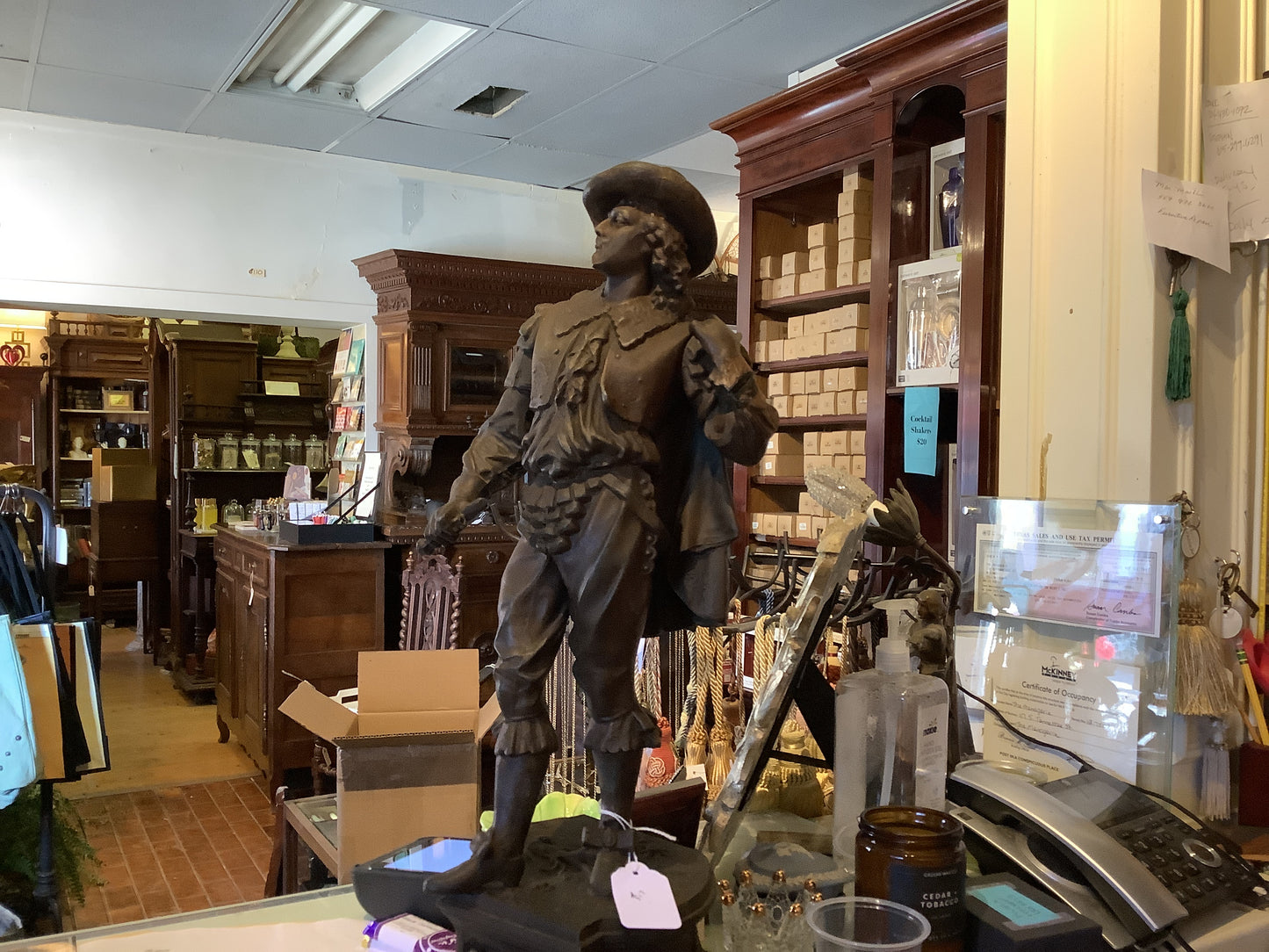 517. Don Juan spelter statue