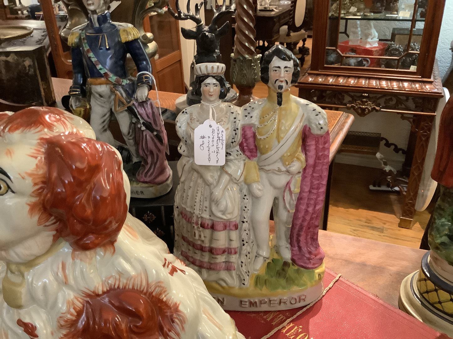 650. English Staffordshire queen & emperor