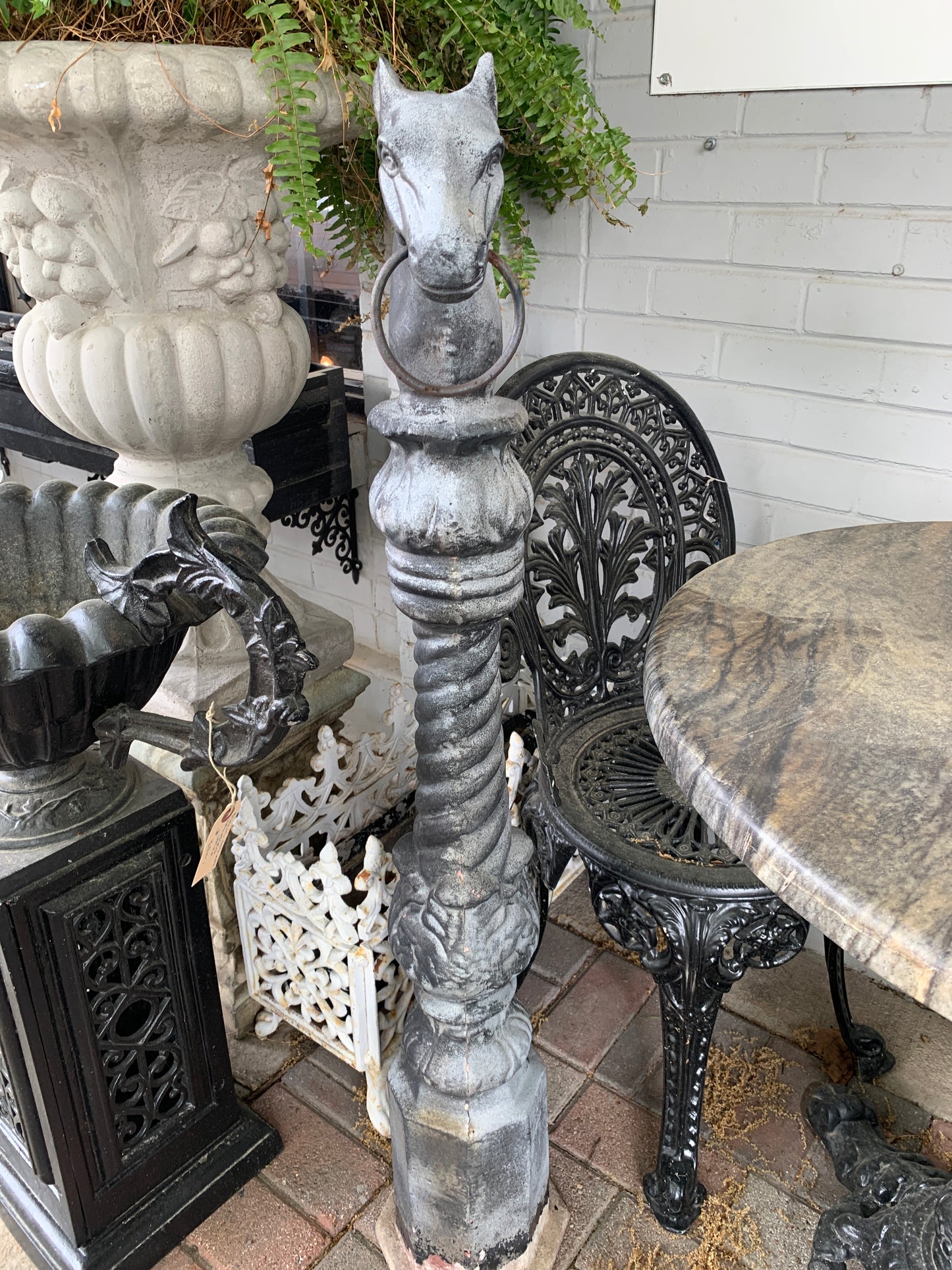 721. Antique horse hitch