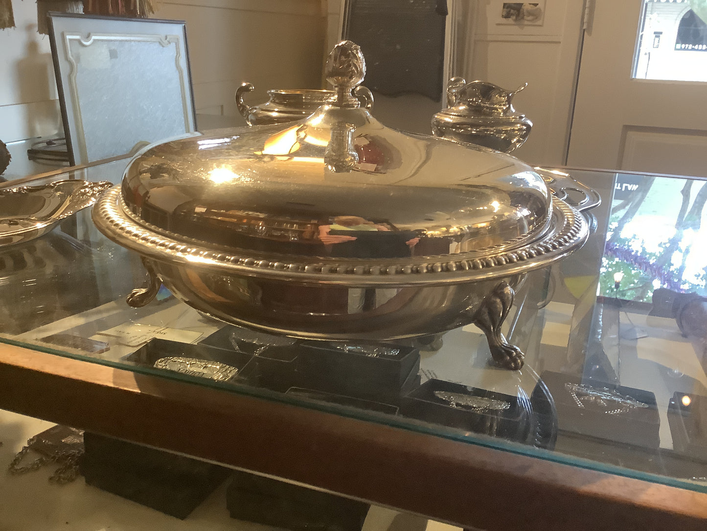 707. Silverplate serving dish