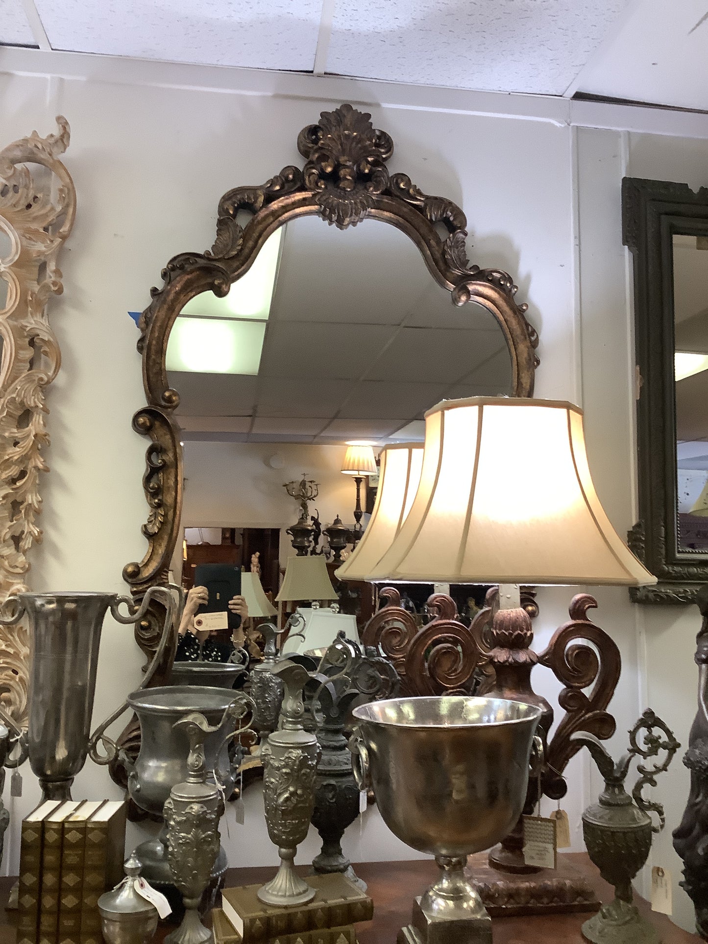 2098. Lg. Ornate mirror