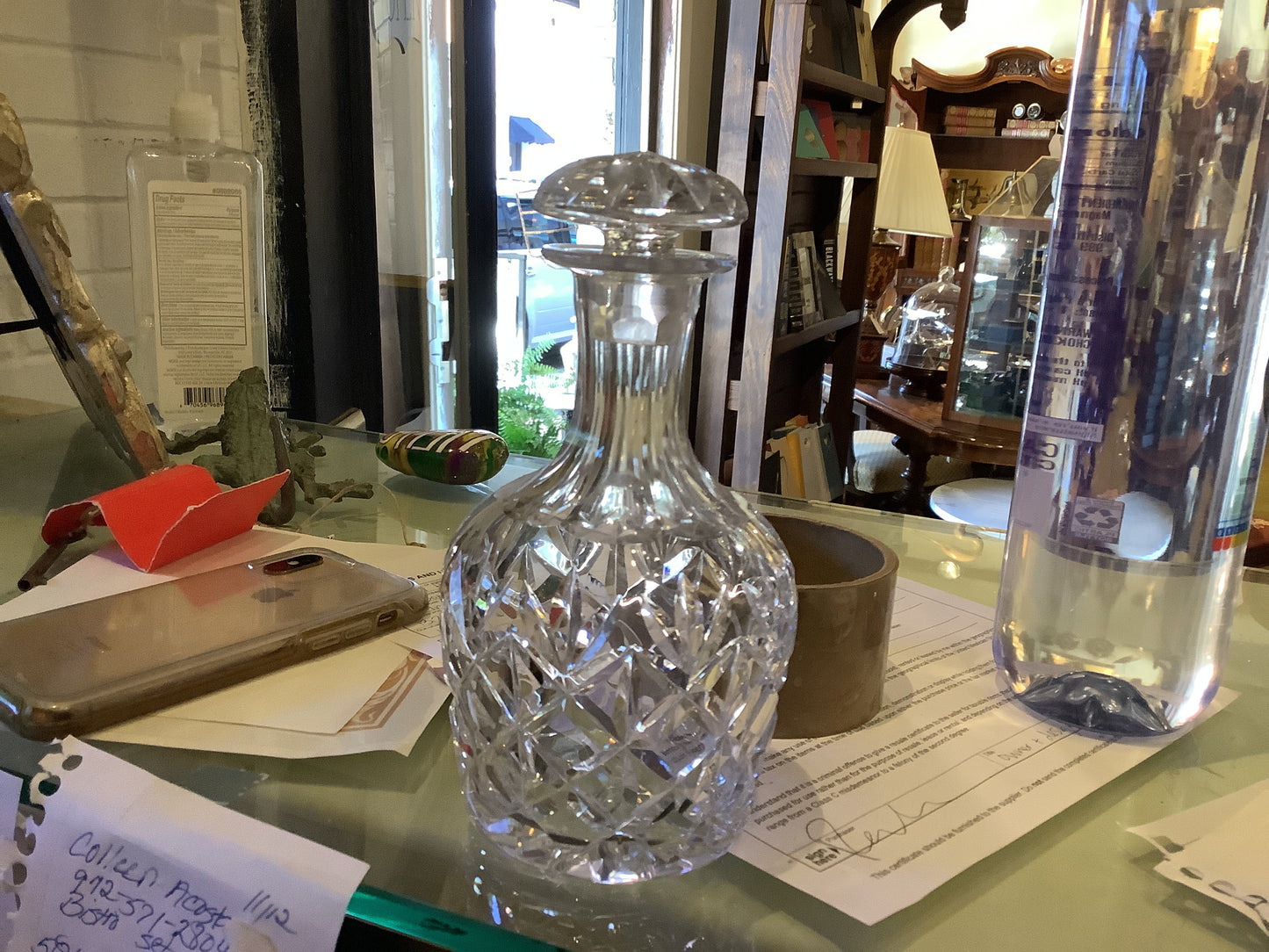 Small glass decanter