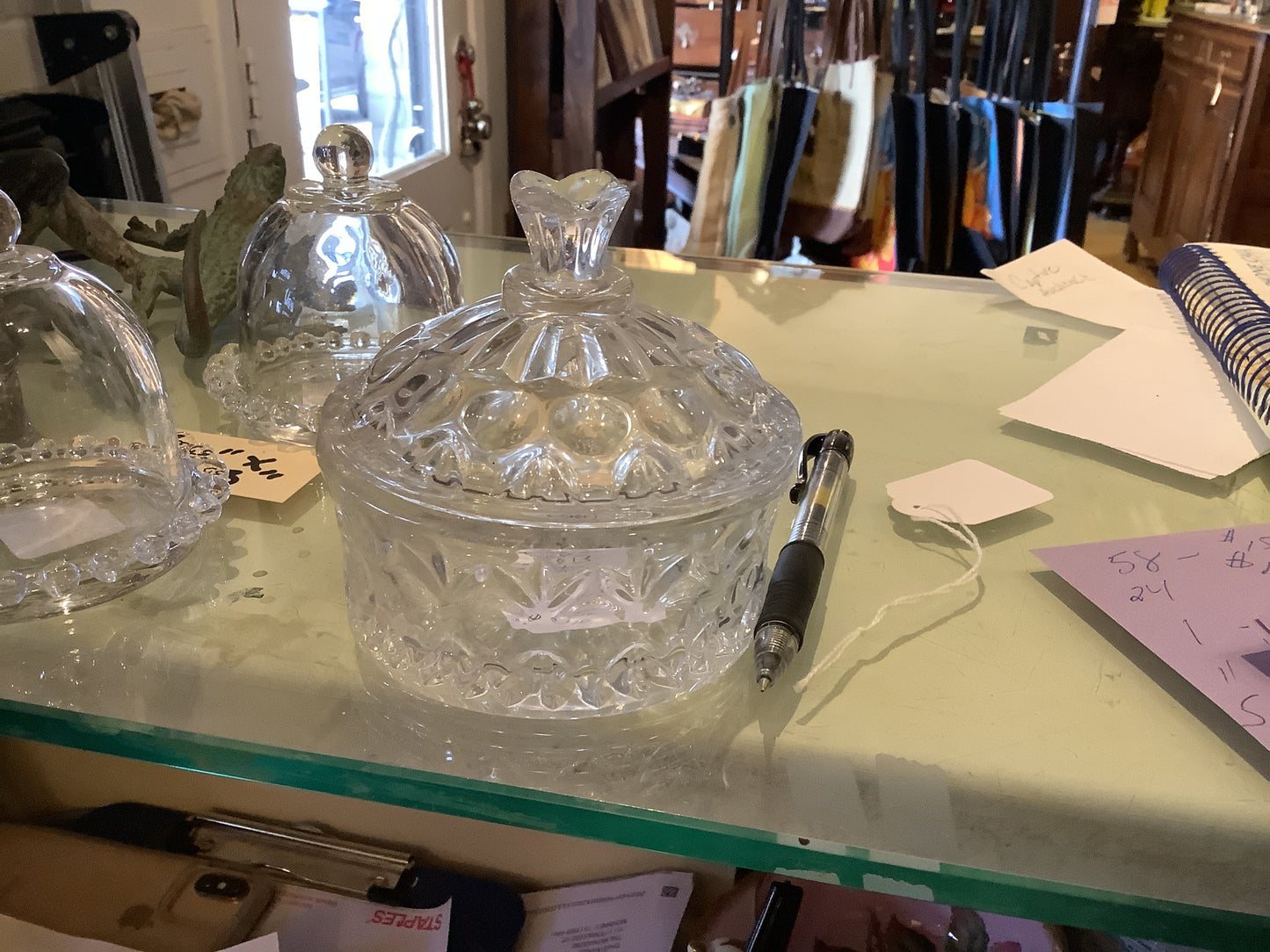 Lidded dot jar