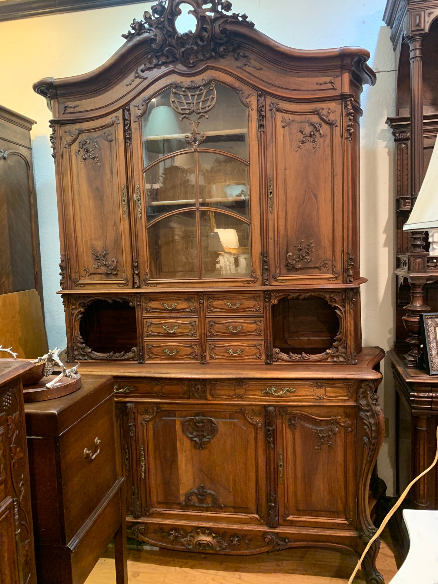 978. Louis XV walnut buffet