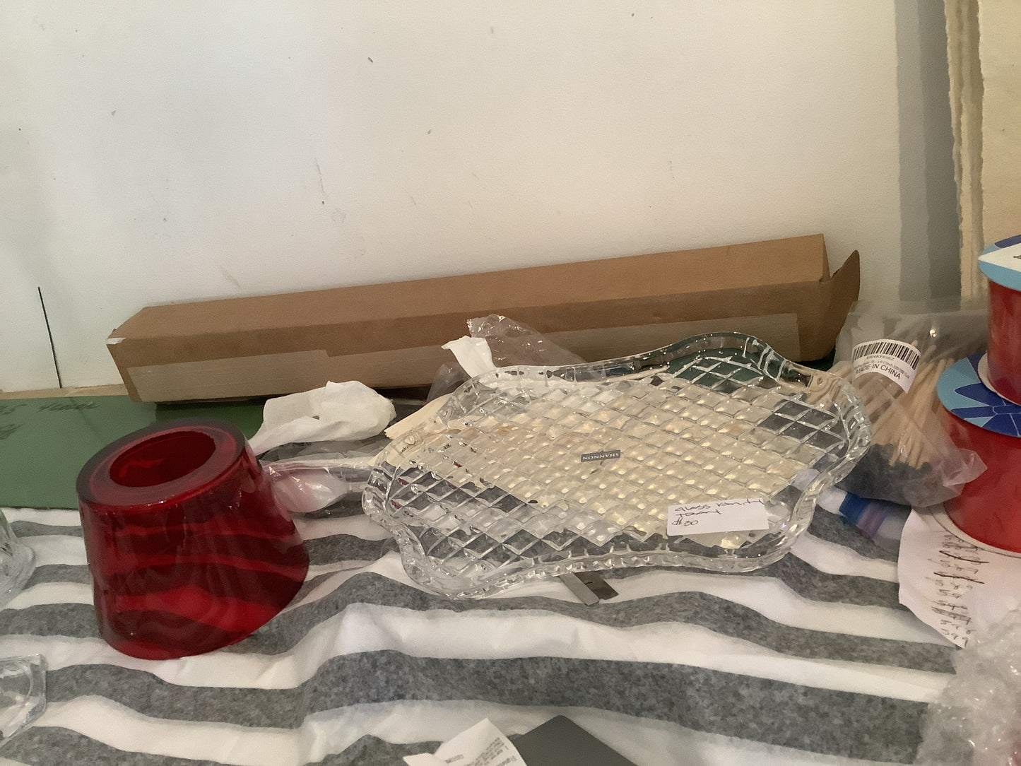 Glass vanity tray