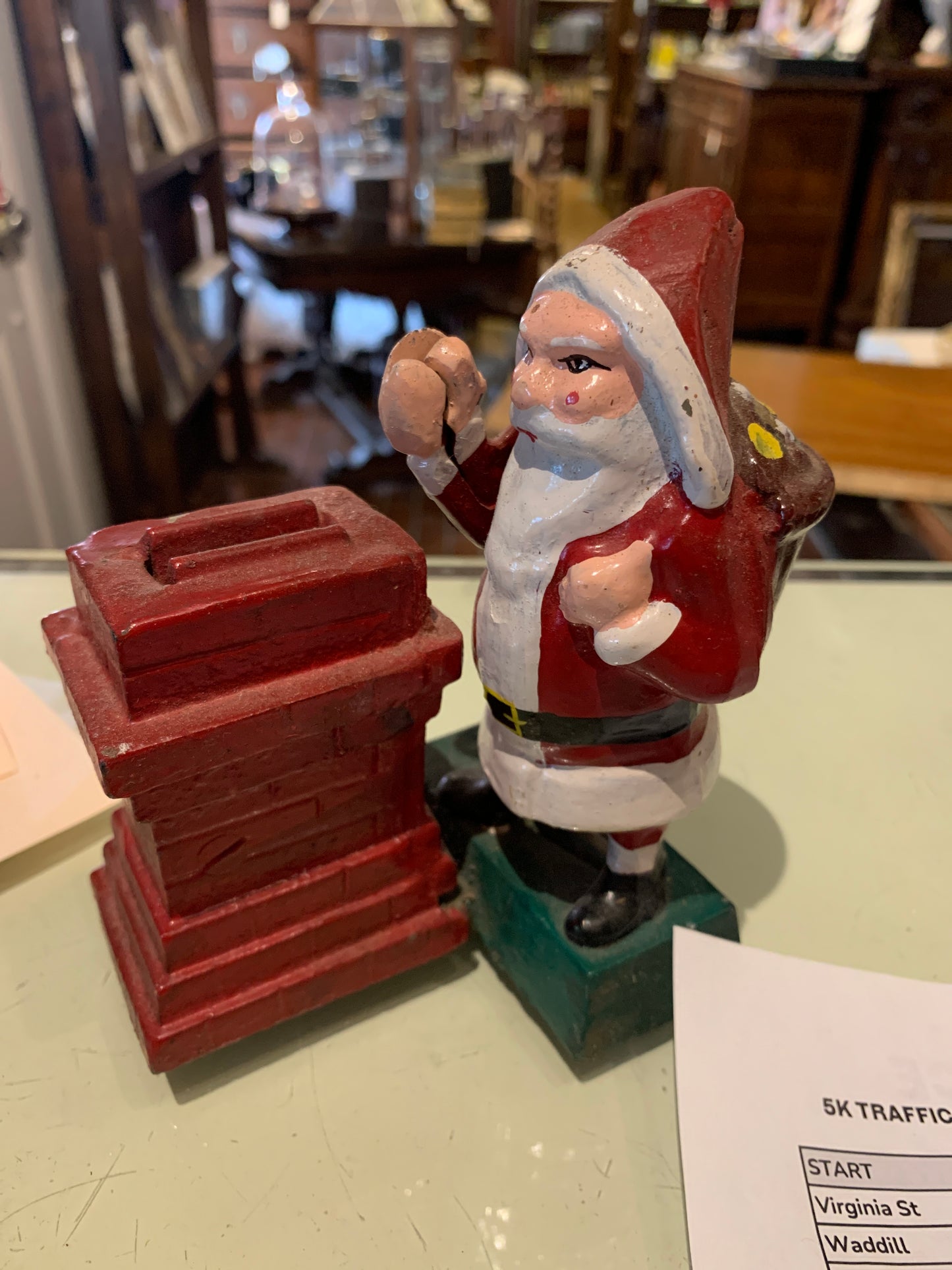 521. Santa cast iron bank