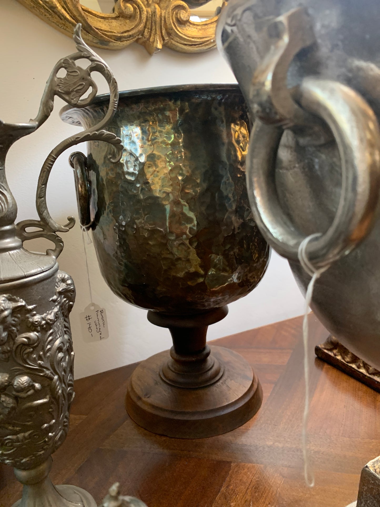 412. Rustic hammered urn