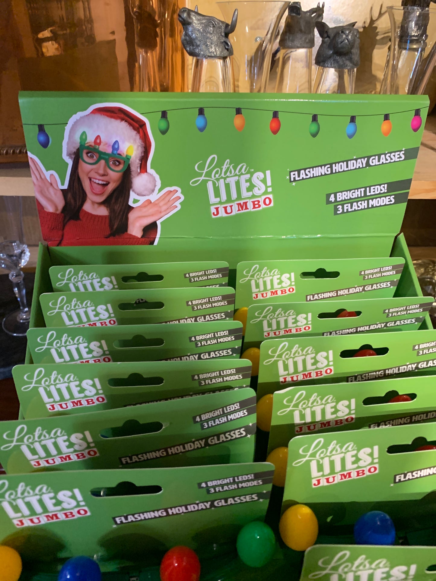 Flashing glasses