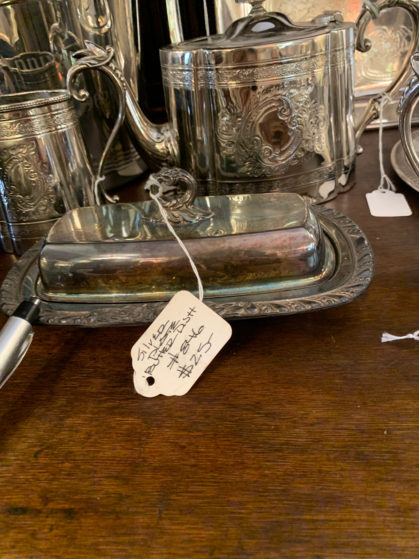 846. Silver plate butter dish
