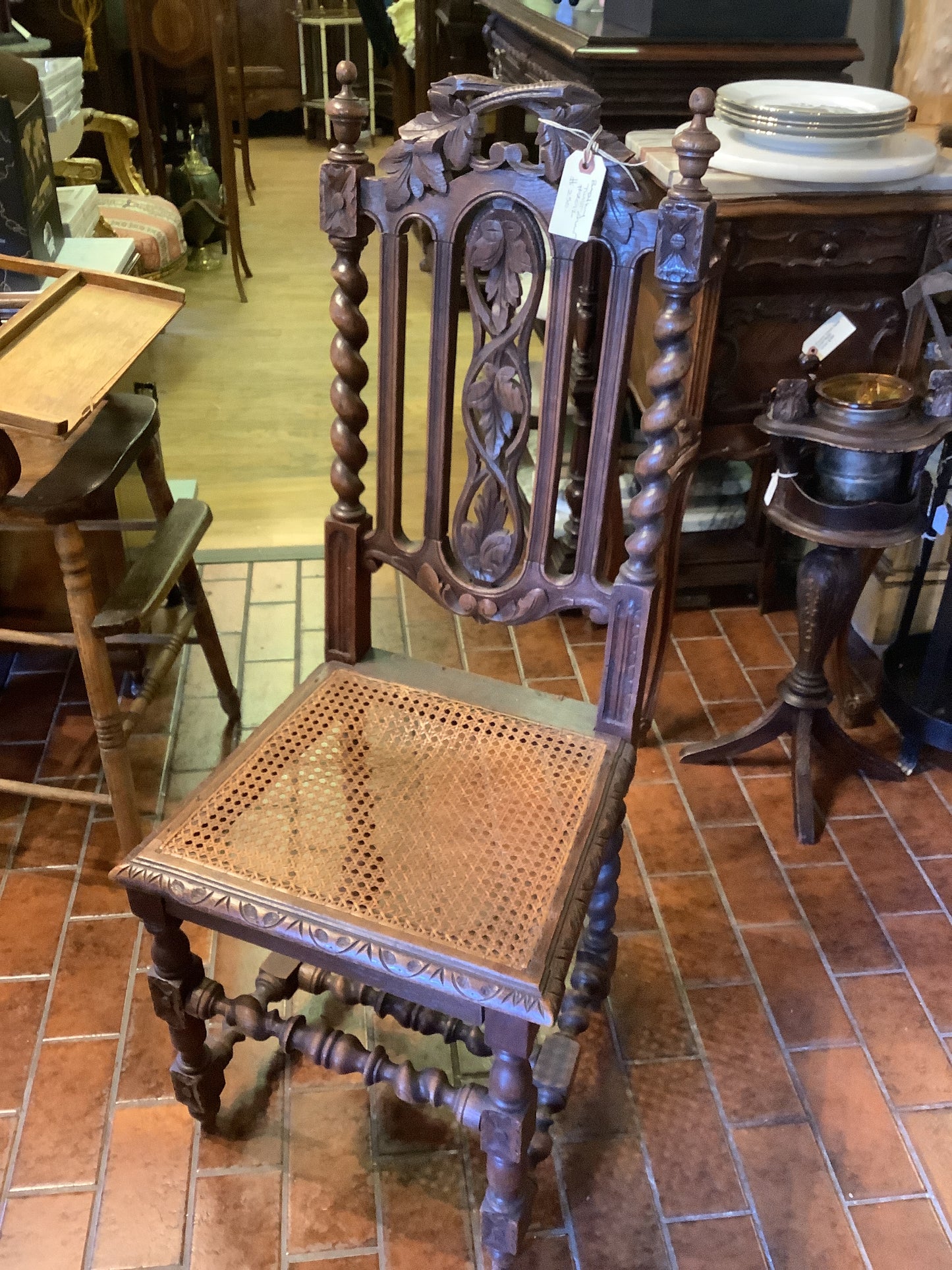 2012. Cane barley twist chair