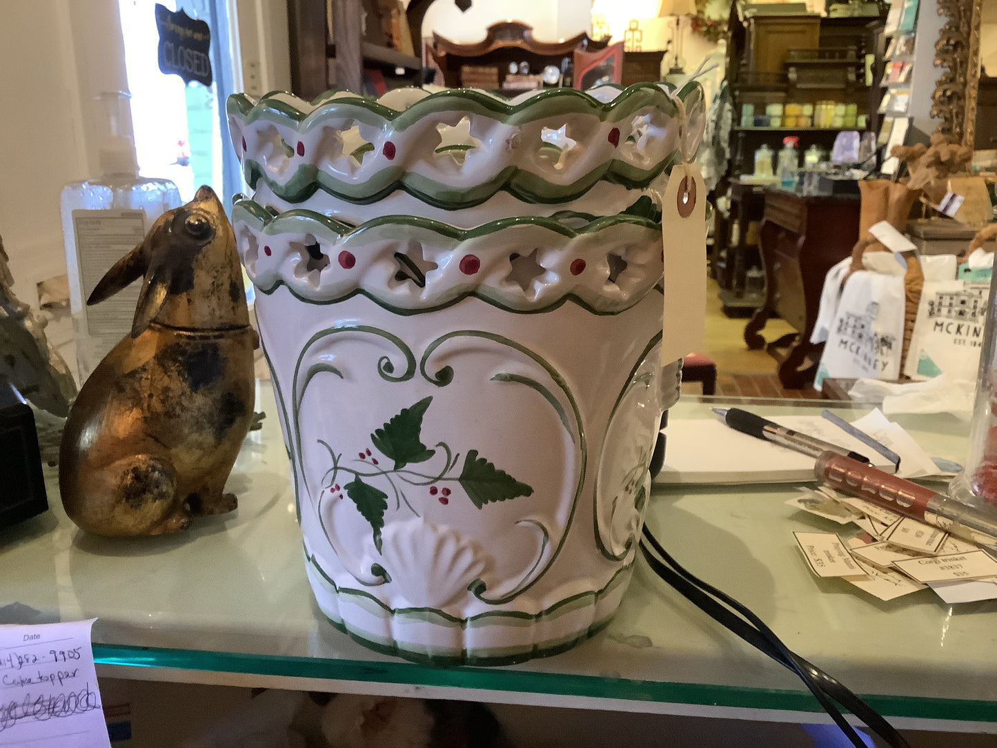 152. Ceramic planter trio