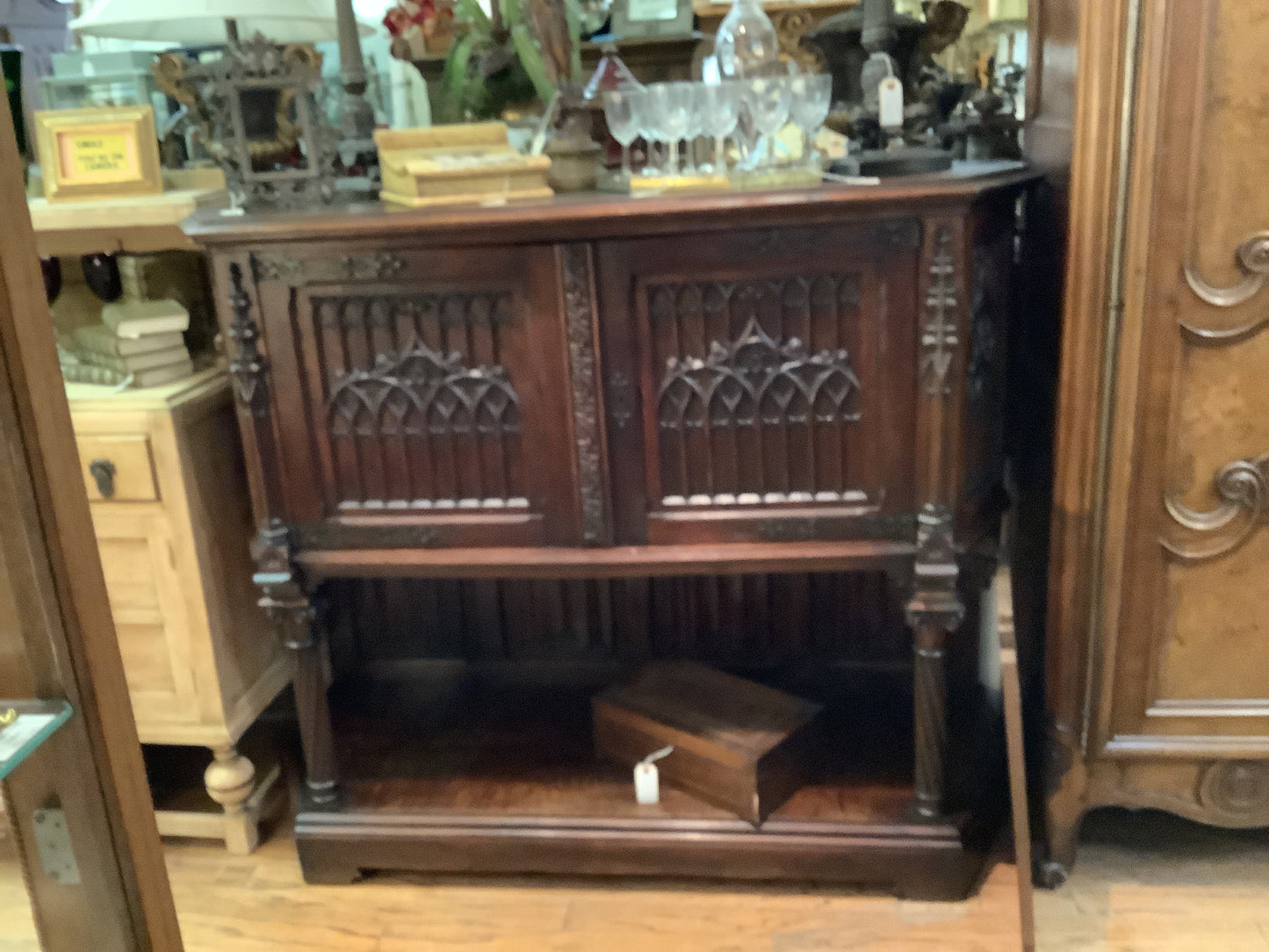 884. French gothic Sacrisity cabinet