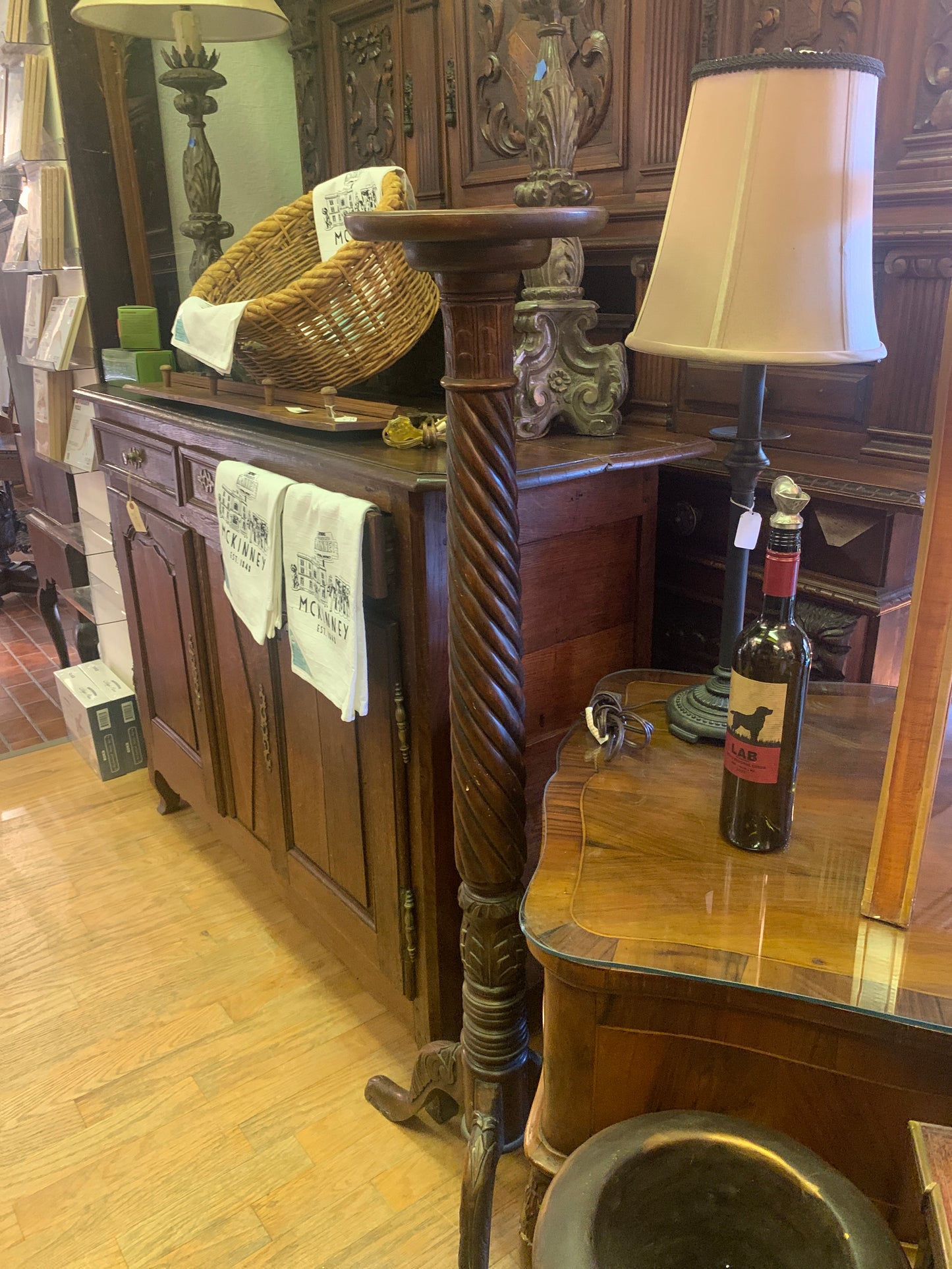 18. Large barley twist pedestals