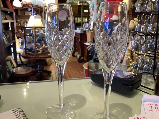 Waterford flutes/ pair