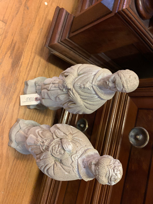 756. Concrete chinoiserie statues pair