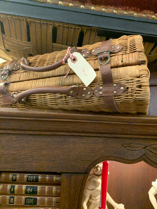 46. Wicker Suitcase
