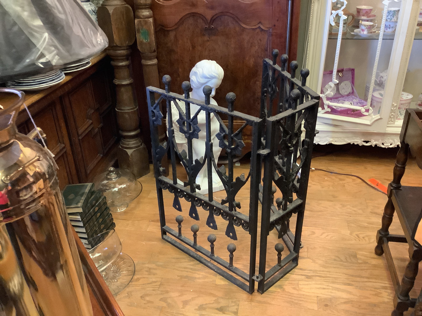 298. Architectural salvage fireplace screen