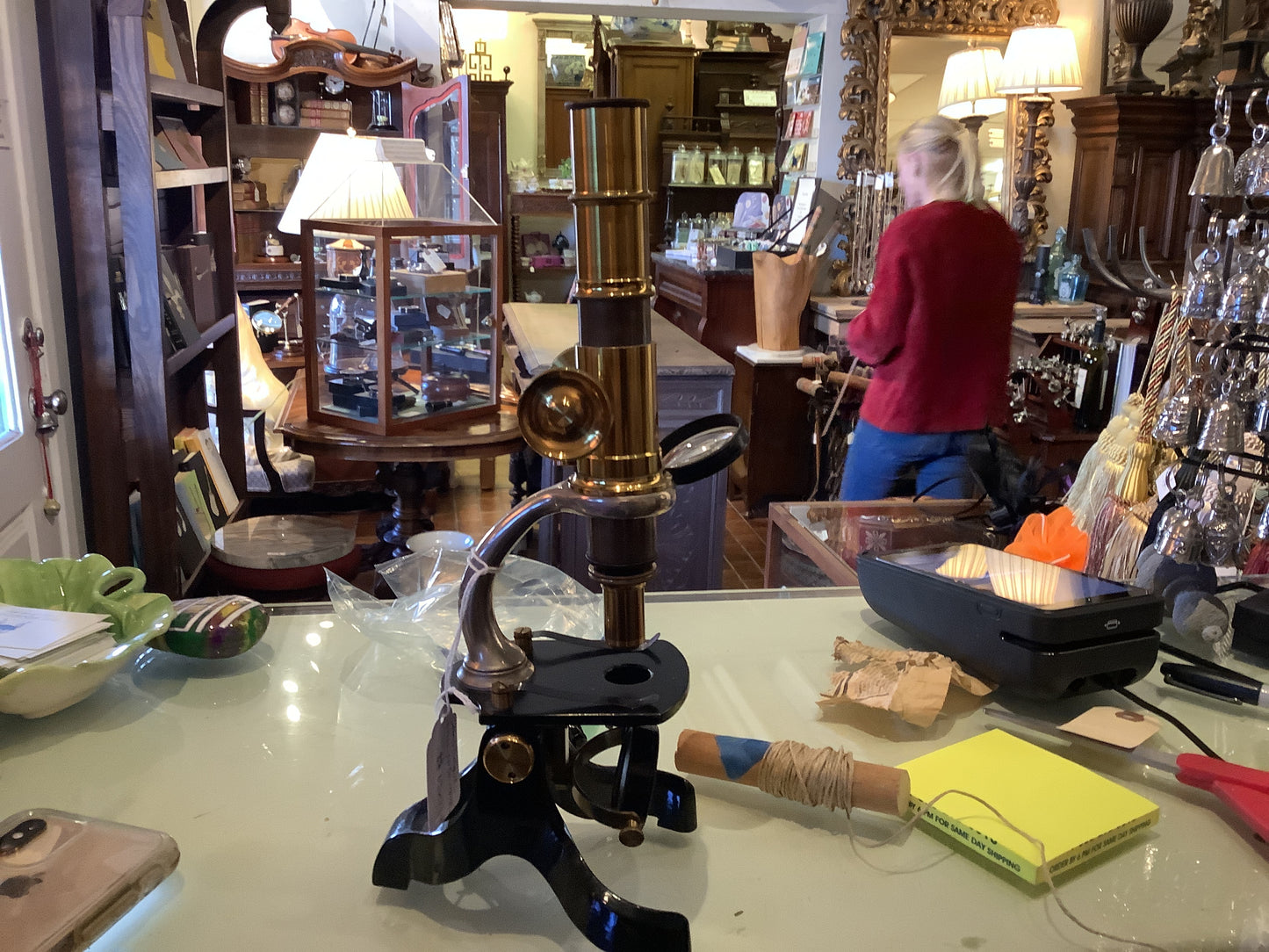Antique microscope