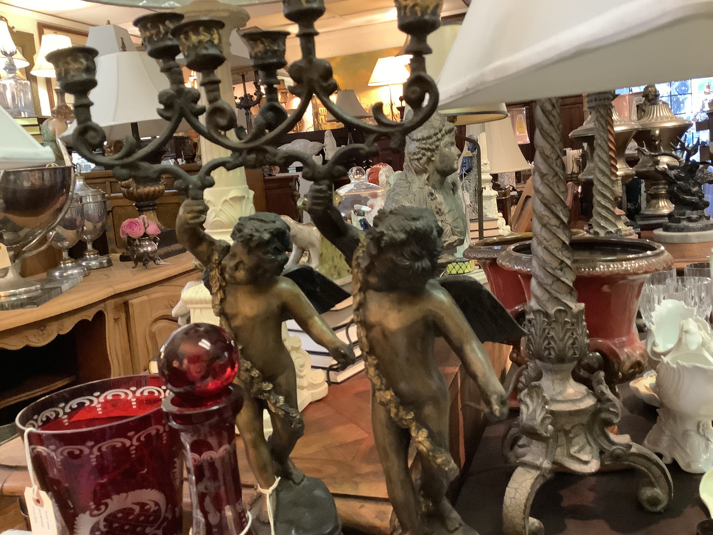 477. Bronze candelabras