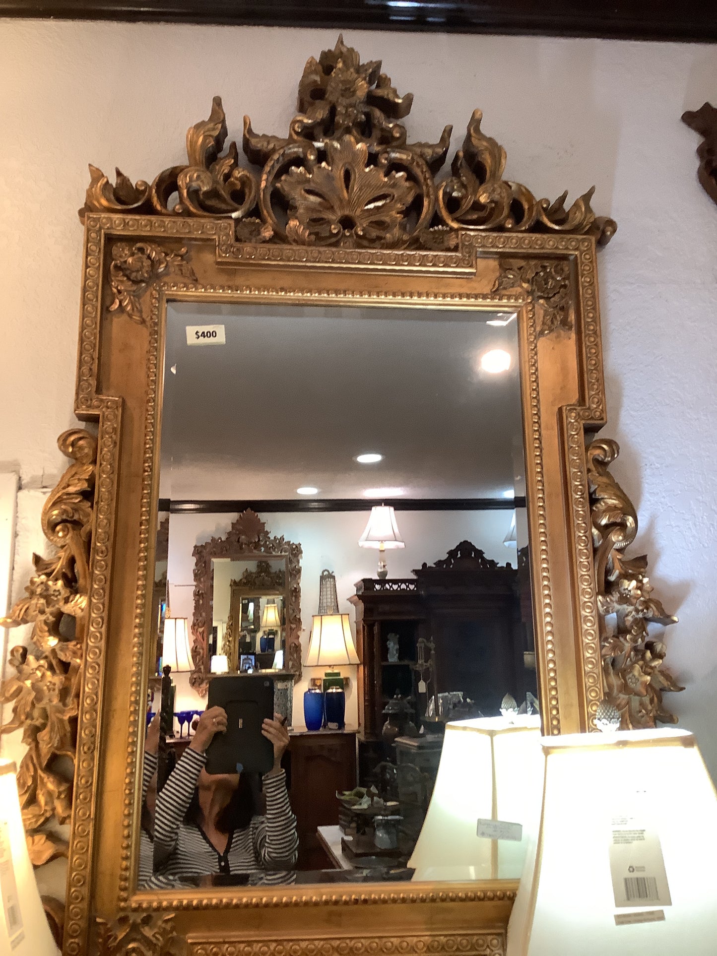 356. Large gilt mirror