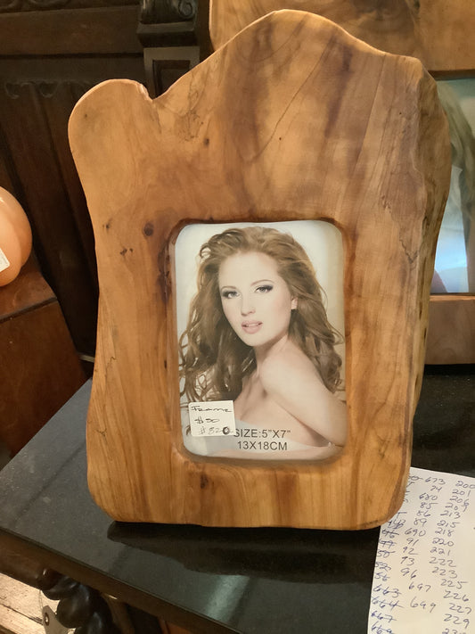 820. Rustic wood frame 5”x7”