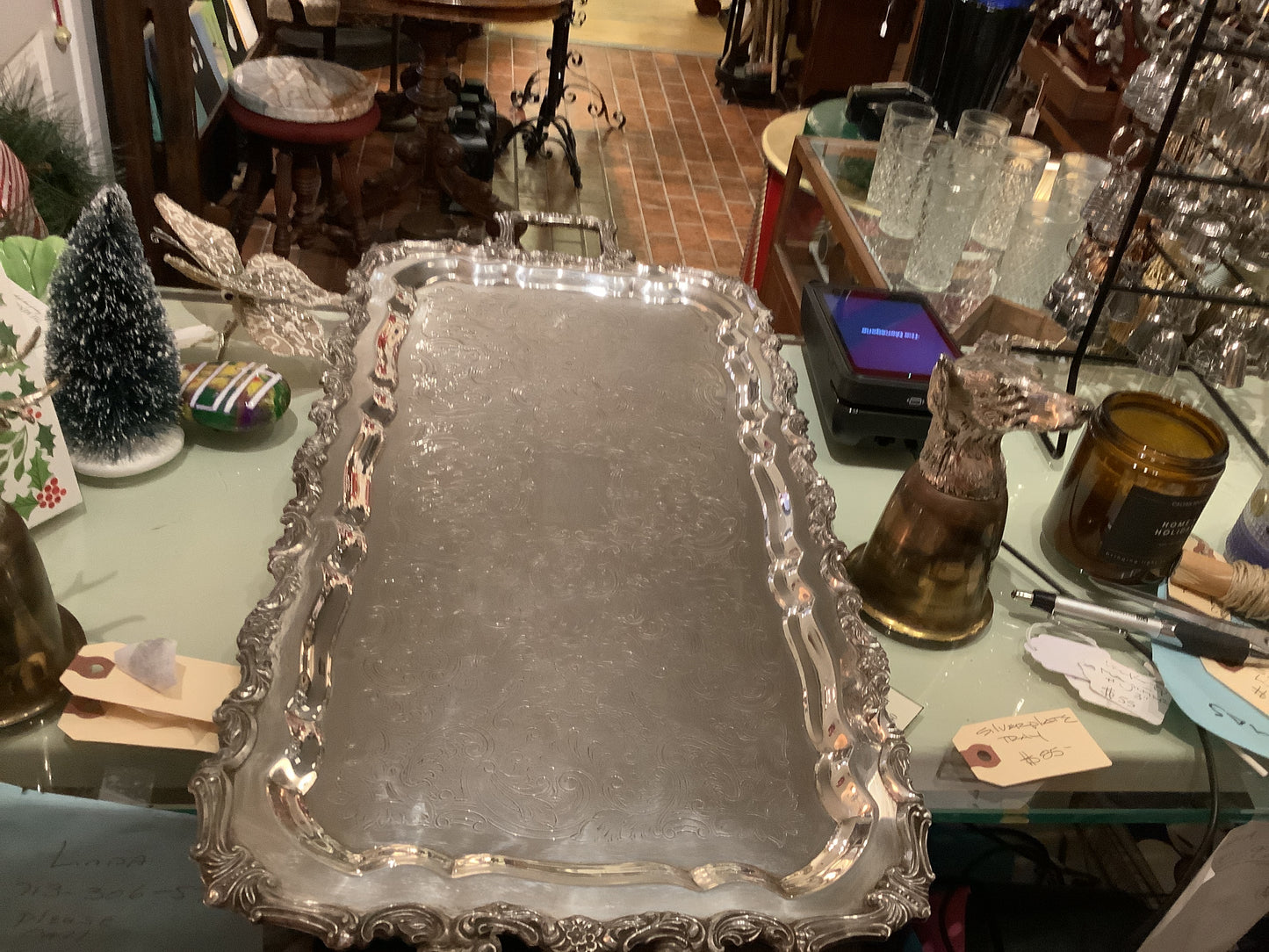 673. Silverplate tray