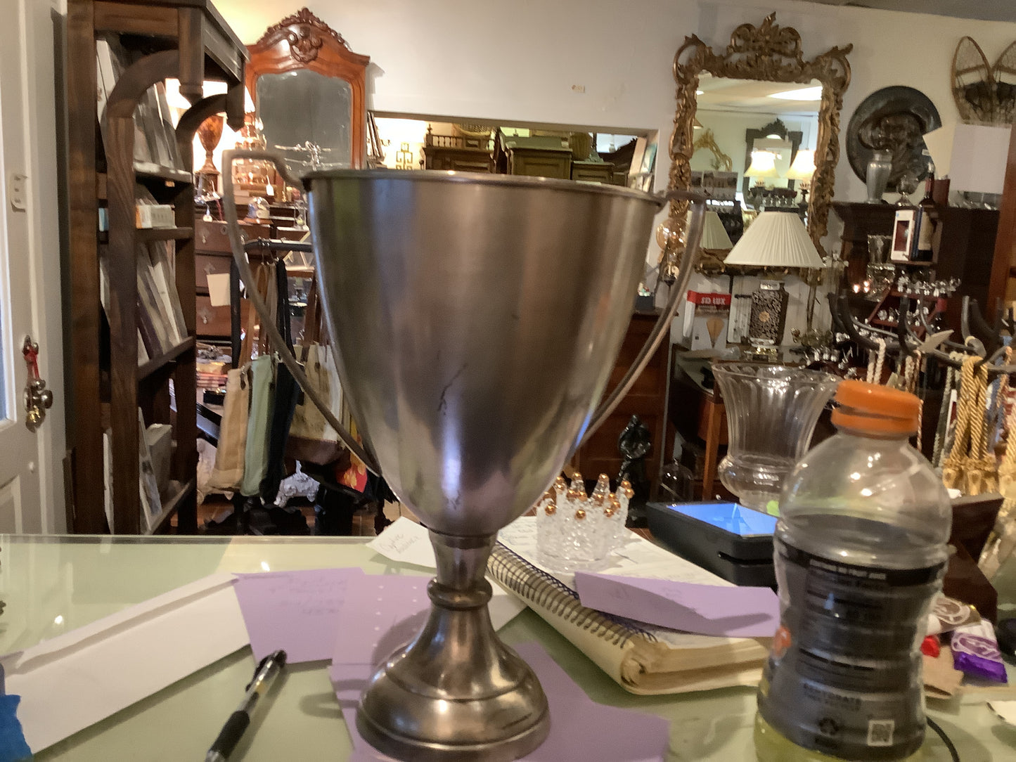 582. Pottery barn trophy cups/pair