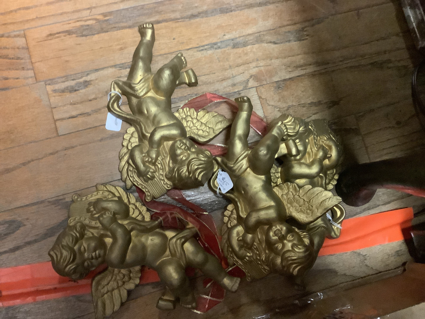 Gold ceramic cherub
