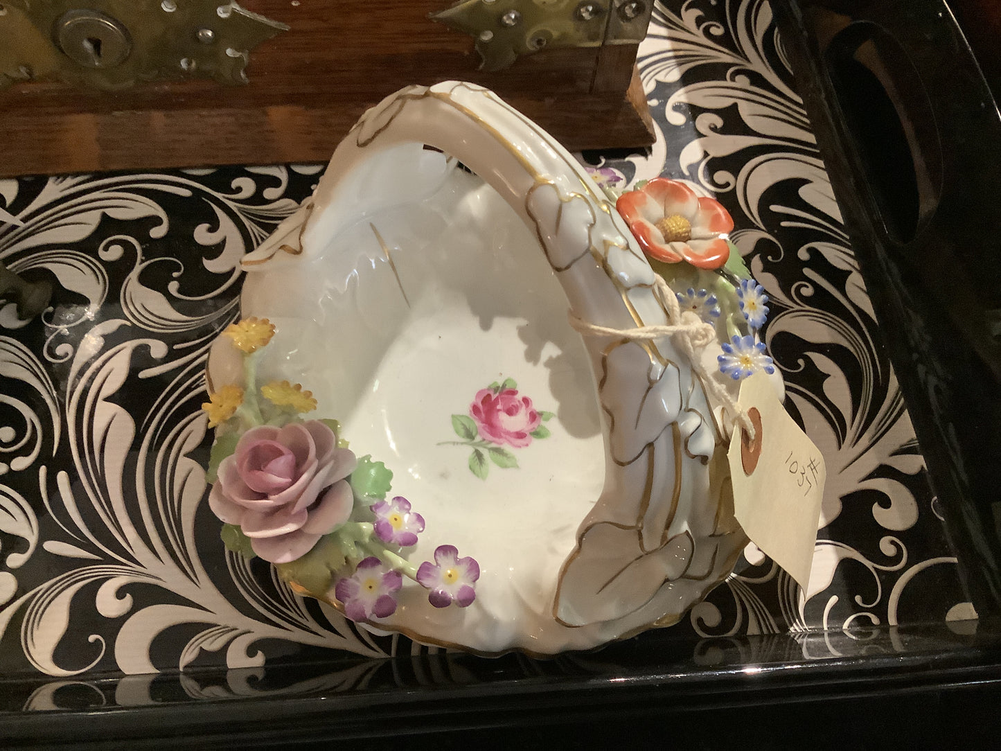 1037. Porcelain basket German