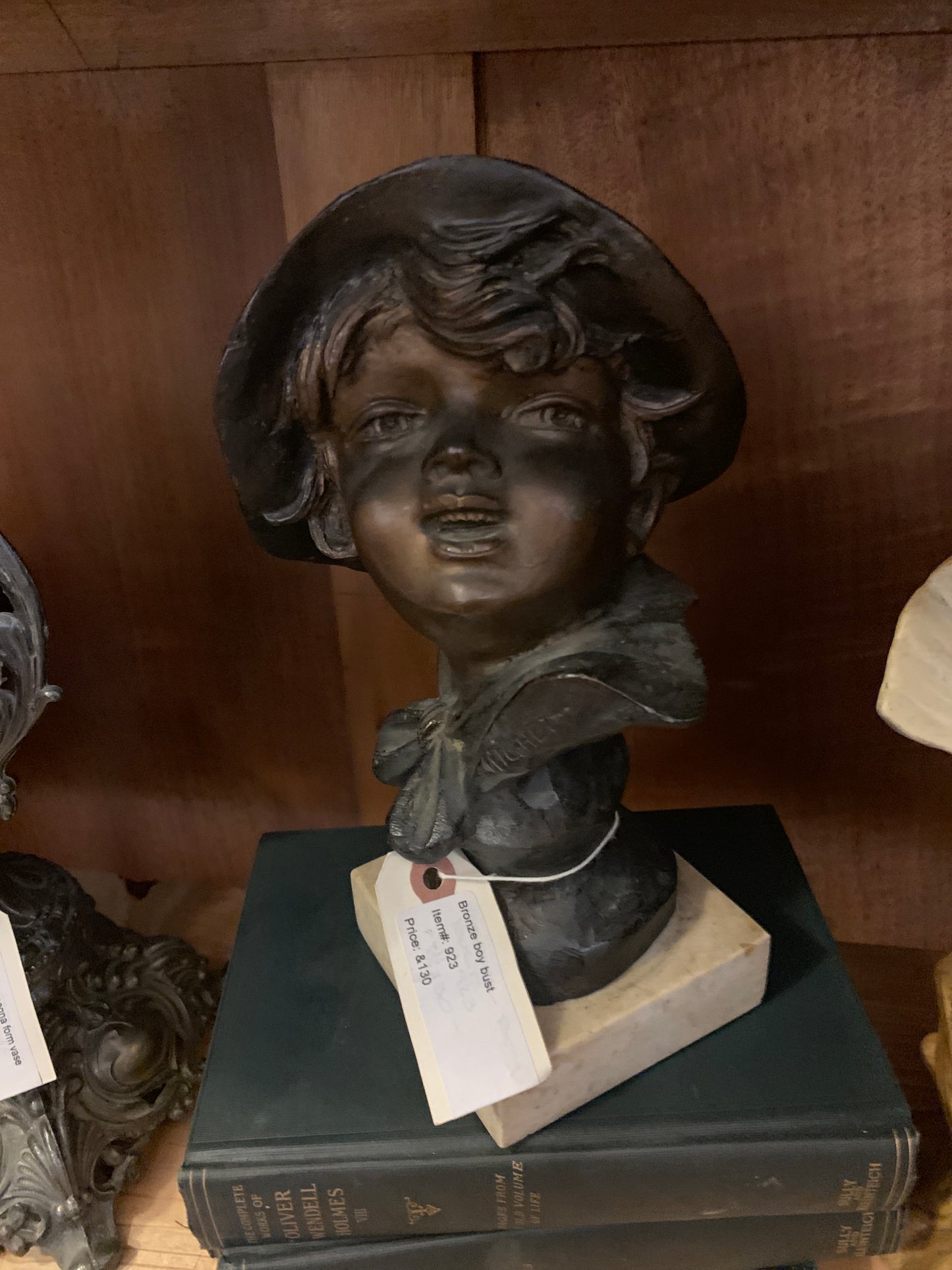 923. Bronze boy bust