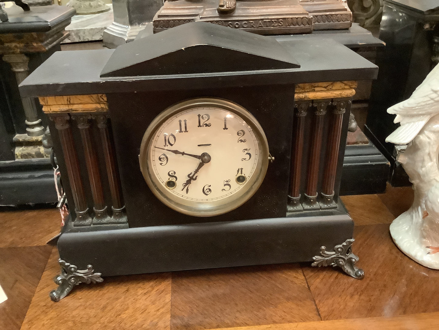 219. Black mantle clock