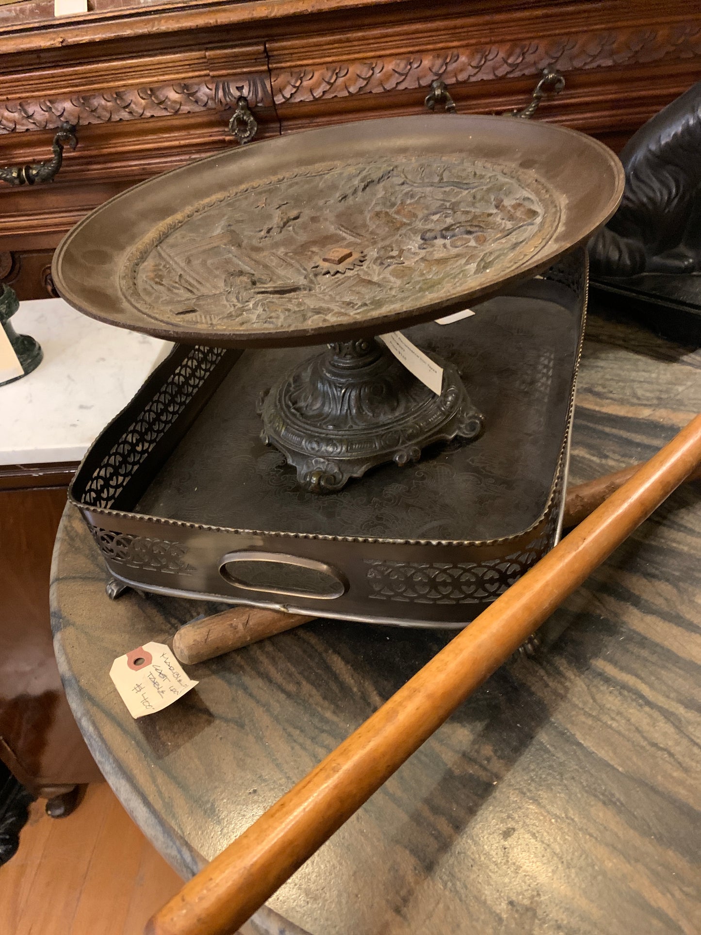 545. Pierced bronze tray