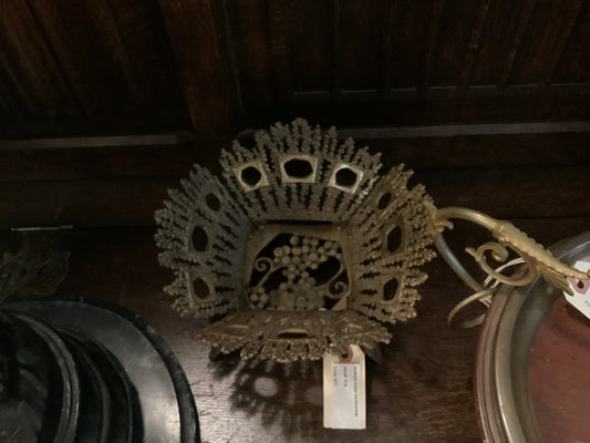 679. Antique brass centerpiece