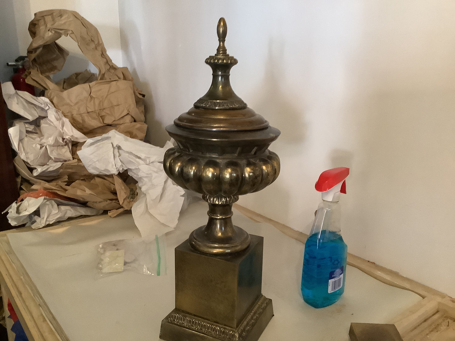 289. Brass urn