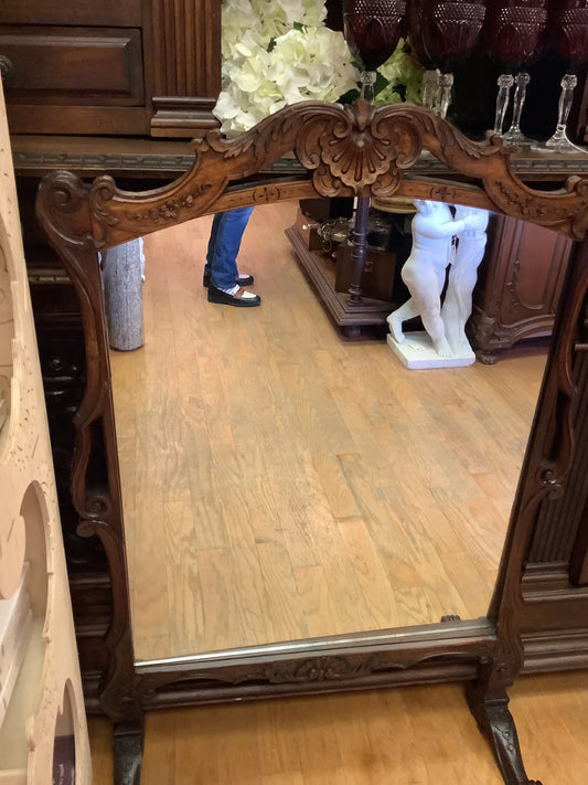 Antique mirrored fireplace screen