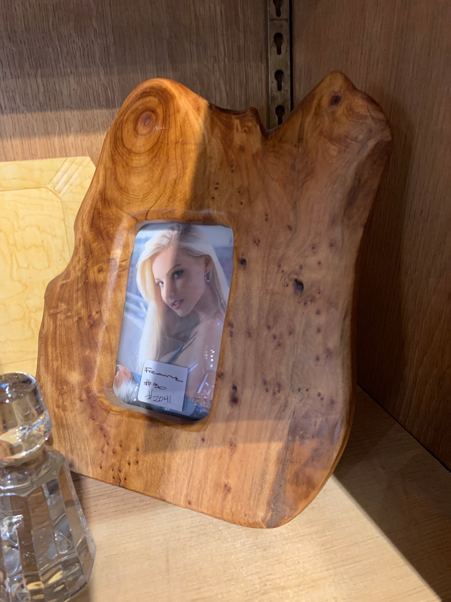 2041. Rustic wood frame 3.5”x5”