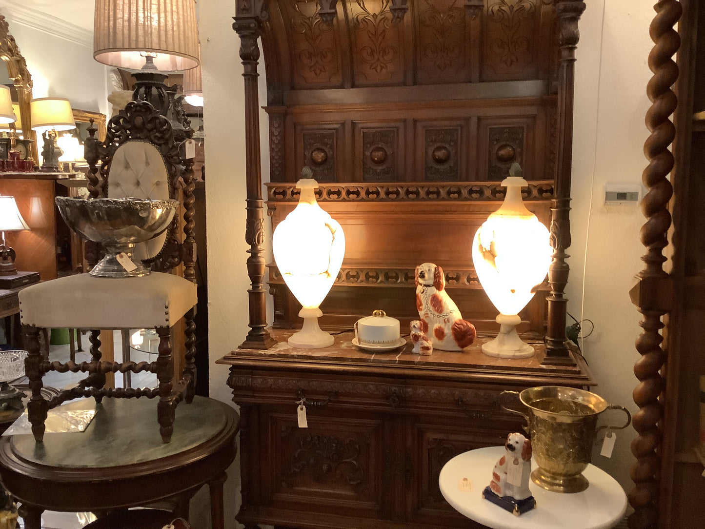 Alabaster urn lights