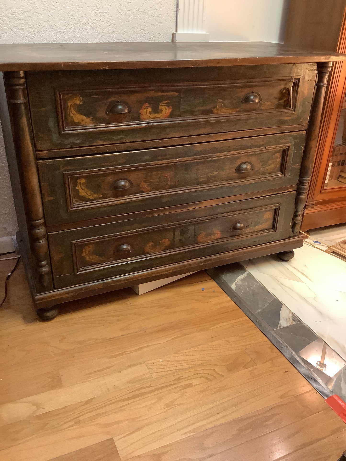 2166. Antique Italian painted commode