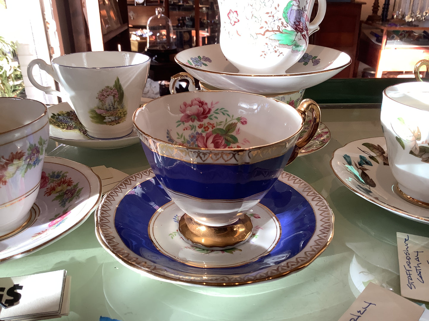 Adderley blue teacup
