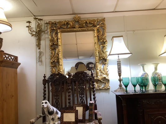 Ornate gold mirror