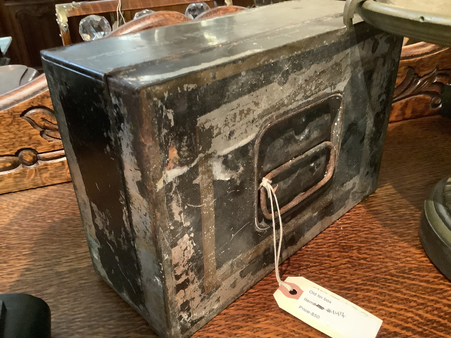 147. Old tin box